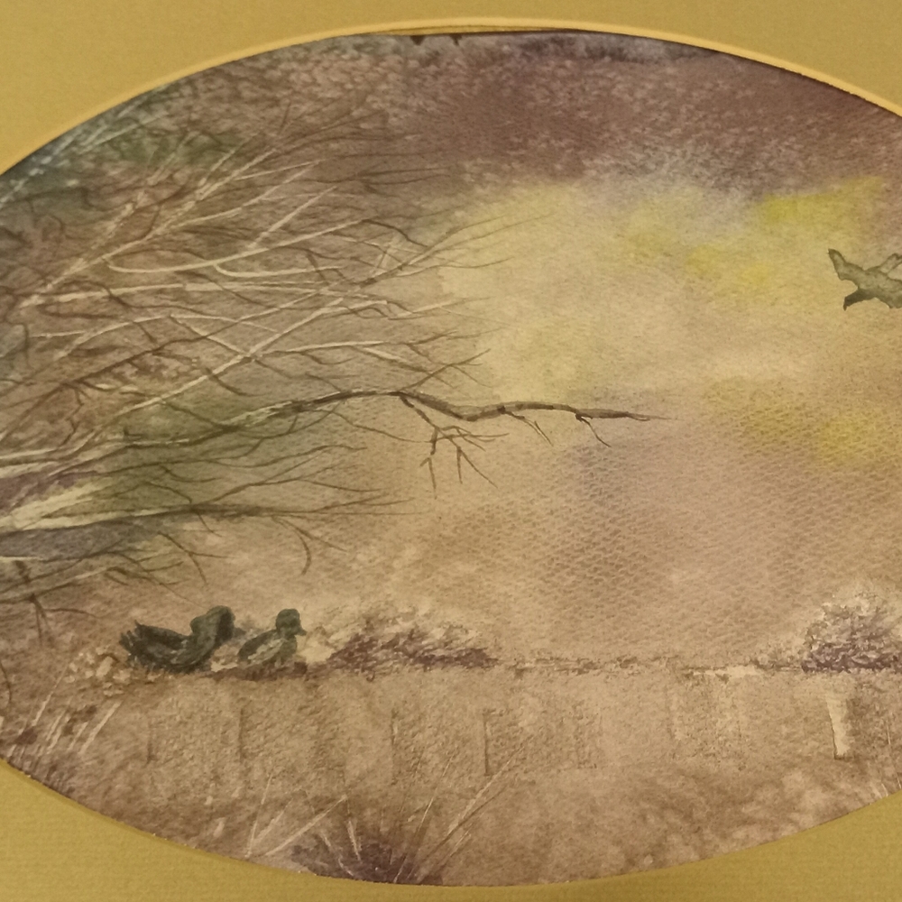 Original watercolor on canvas unsigned 1 of 1
